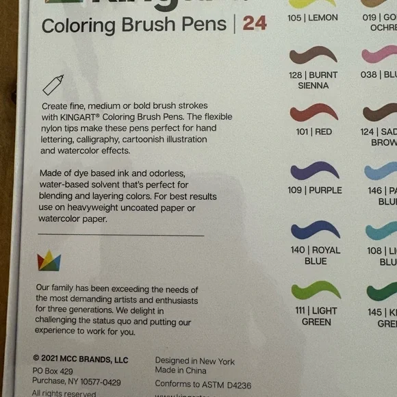Kingart‎ coloring Brush Pens - Picture 3 of 3
